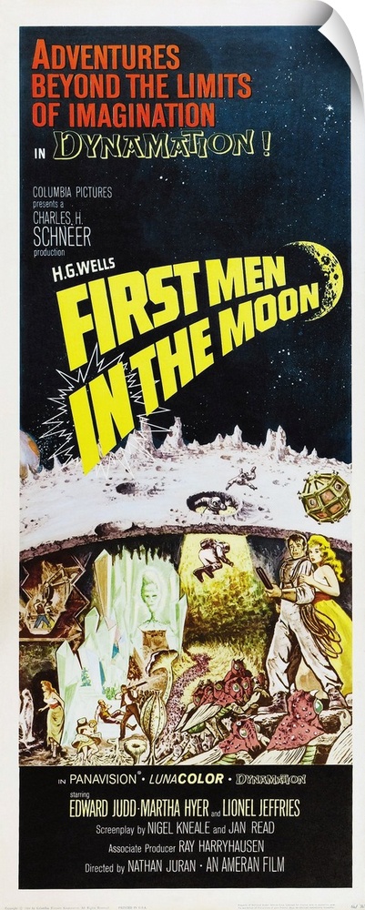 First Men In The Moon - Vintage Movie Poster