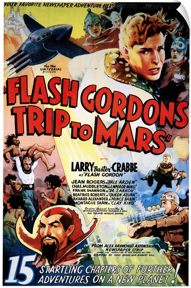 FLASH GORDON'S TRIP TO MARS, Larry 'Buster' Crabbe, Charles Middleton (lower left), 1938