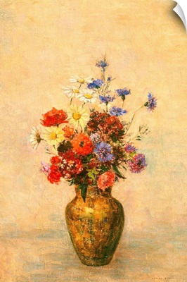 Flowers in a Vase, by Odilon Redon, 1910