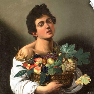 Fruit seller (Boy with Basket of Fruit), by Caravaggio, 1593