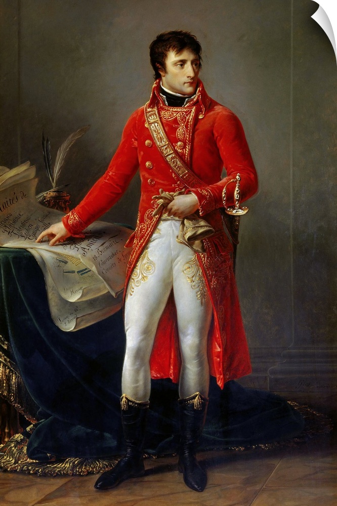 Full length Portrait of Napoleon Bonaparte as First Consul, 1802, by Antoine Jean Gros, French School. Originally oil on c...
