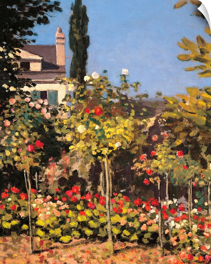Garden at Sainte Adresse, by Claude Monet, 1866, 19th Century, oil on canvas, cm 65 x 54 - France, Ile de France, Paris, M...