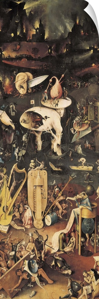 Bosch, Hieronymus Van Aeken, called (1450-1516). The Garden of Earthly Delights. Hell. 1503-1504. Right panel of the tript...