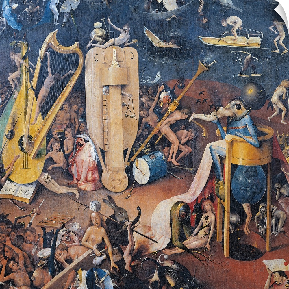 Garden of Earthly Delights - Hell Music, by Van Aeken Joren Anthoniszoon known as Bosch Hieronymus, 16th Century, 1503 -15...