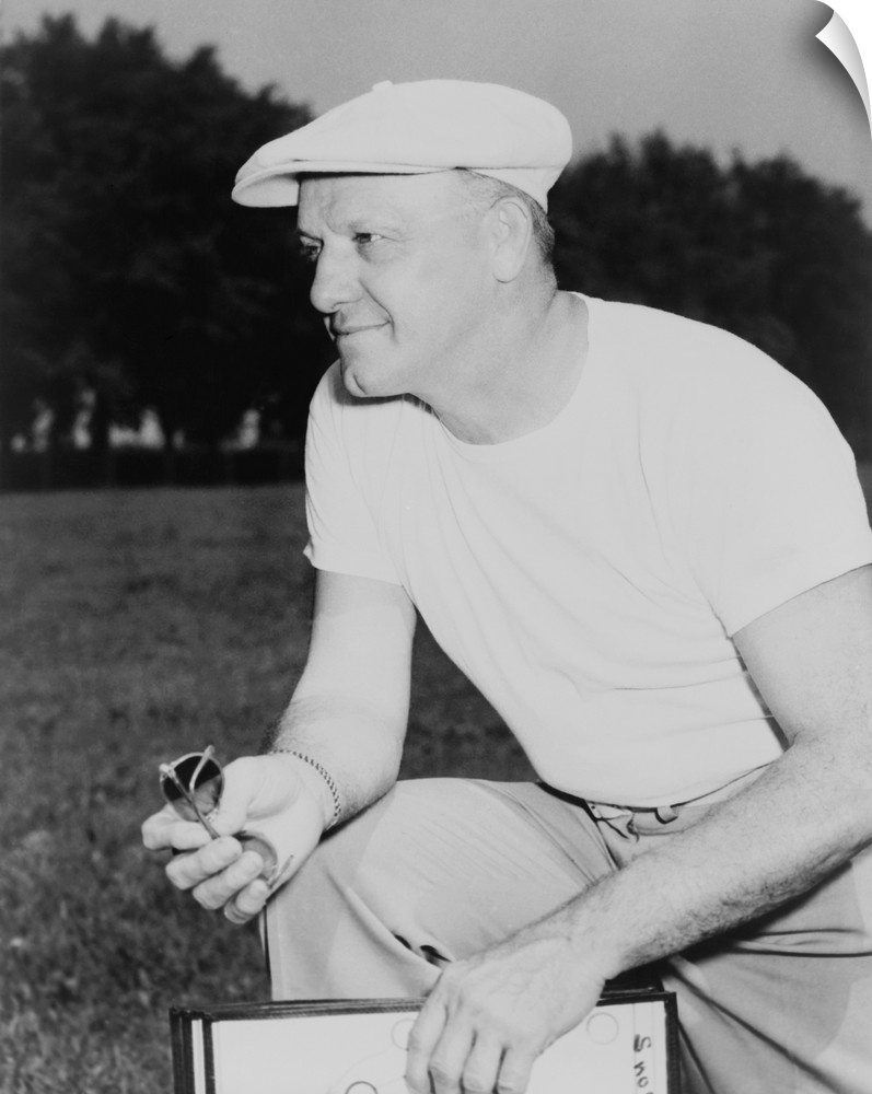 George Halas, founder and coach of the Chicago Bears in 1949. He was one of the original co-founders of the National Footb...