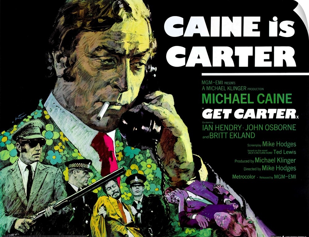 Get Carter, British Poster, Michael Caine, 1971.