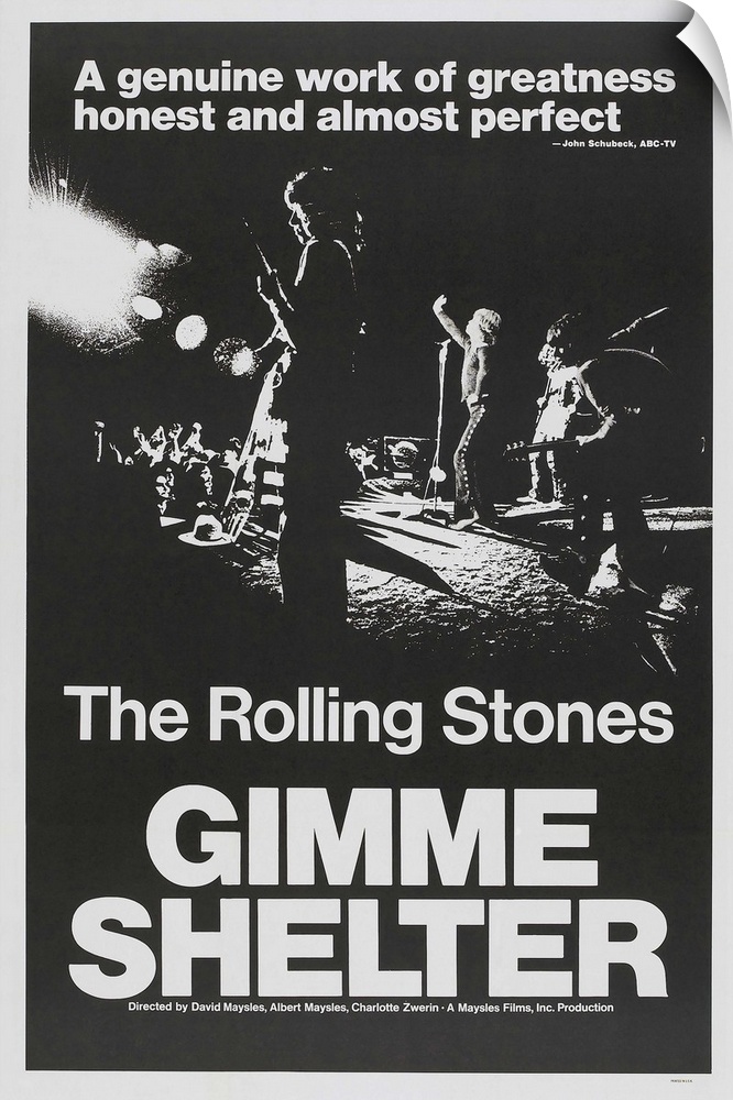 Gimme Shelter, US Poster Art, The Rolling Stones, (AKA Bill Wyman, Mick Jagger, Keith Richards), 1970.