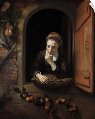 Girl at a Window, by Nicolaes Maes, 1650-1660