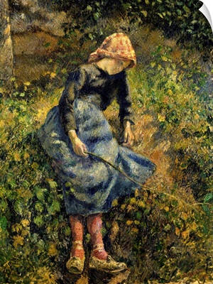 Girl with a Stick, By French Impressionist, Camille Pissarro, 1881