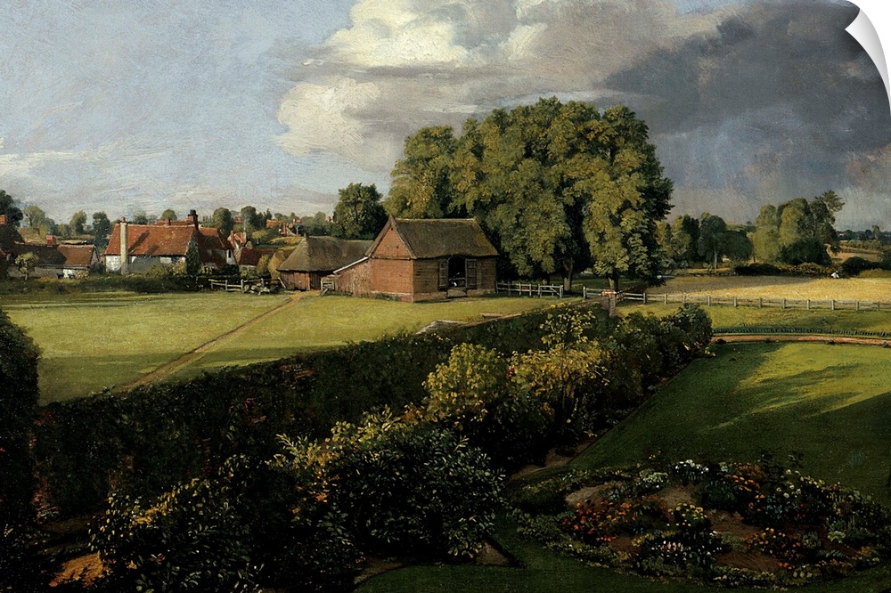 2317 , John Constable (1776-1837), English School. Golding Constable? Flower Garden. 1815. Oil on canvas