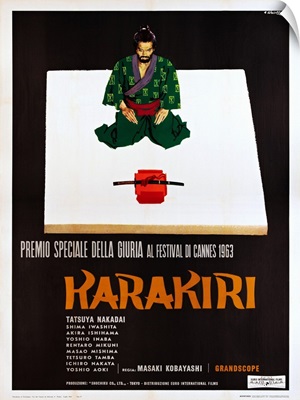 Harakiri, Italian Poster, Tatsuya Nakadai, 1962