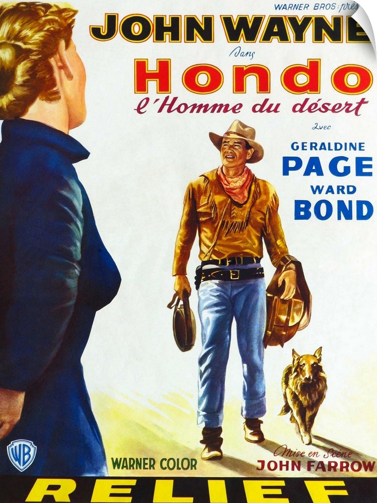 Hondo, John Wayne On Belgian Poster Art, 1953.