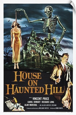 House On Haunted Hill - Vintage Movie Poster