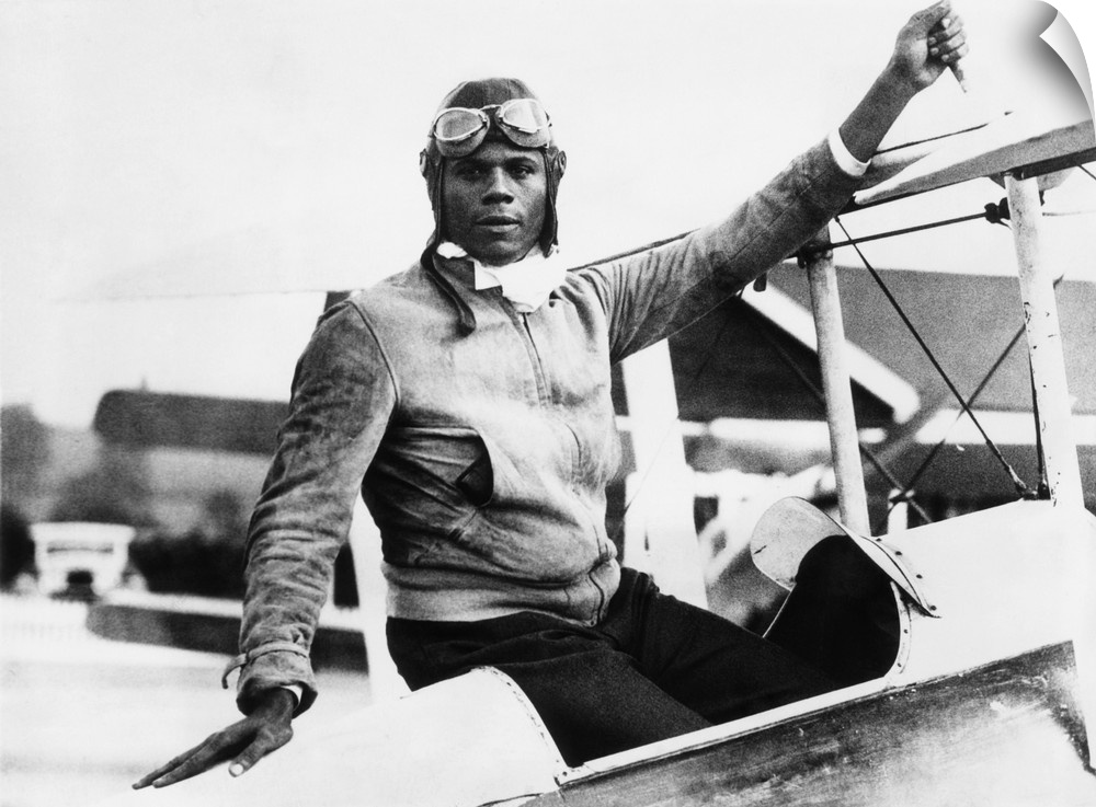 Hubert Julian at Abridge Aerodrome, in Essex, England. Aug. 30, 1934. He announced plans to enter London-Melbourne air rac...