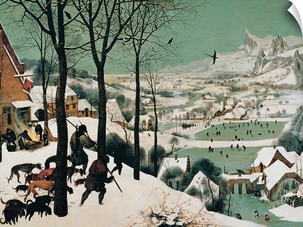 Bruegel Pieter il Vecchio, The Hunters in the Snow, 1565, 16th Century, oil on panel, Austria, Wien, Kunsthistorisches Mus...