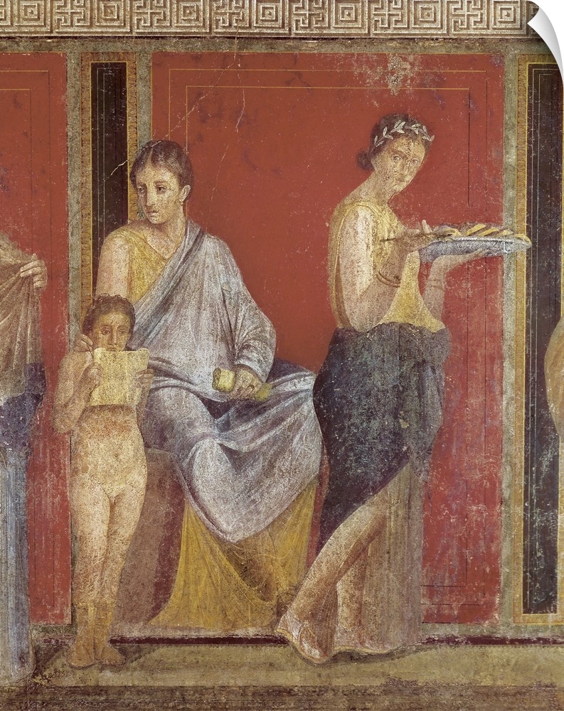Initiation into the mysterious Dionysion cult. 1st c. BC. Italy, Pompeii
