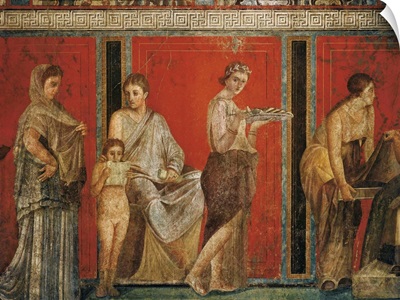 Initiation into the mysterious Dionysion cult, Roman art