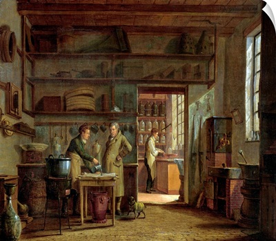 Interior of the Laboratory of the Apothecary, 1818, Dutch painting