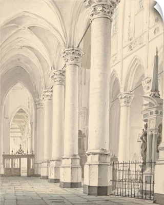 Interior of the New Church in Delft, by Johannes Jelgerhuis, 1819