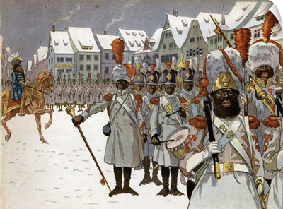 Joachim Murat Reviews a Company of Black Soldiers in Koenigsberg