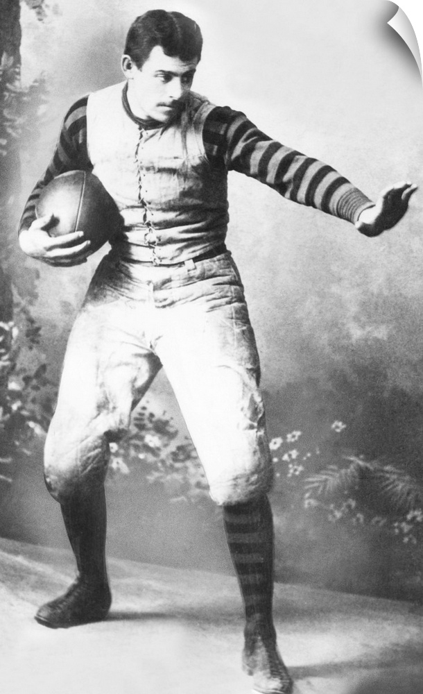 John Heisman in his University of Pennsylvania football uniform, c. 1891. He played football at Brown Univ. 1887-89, and a...