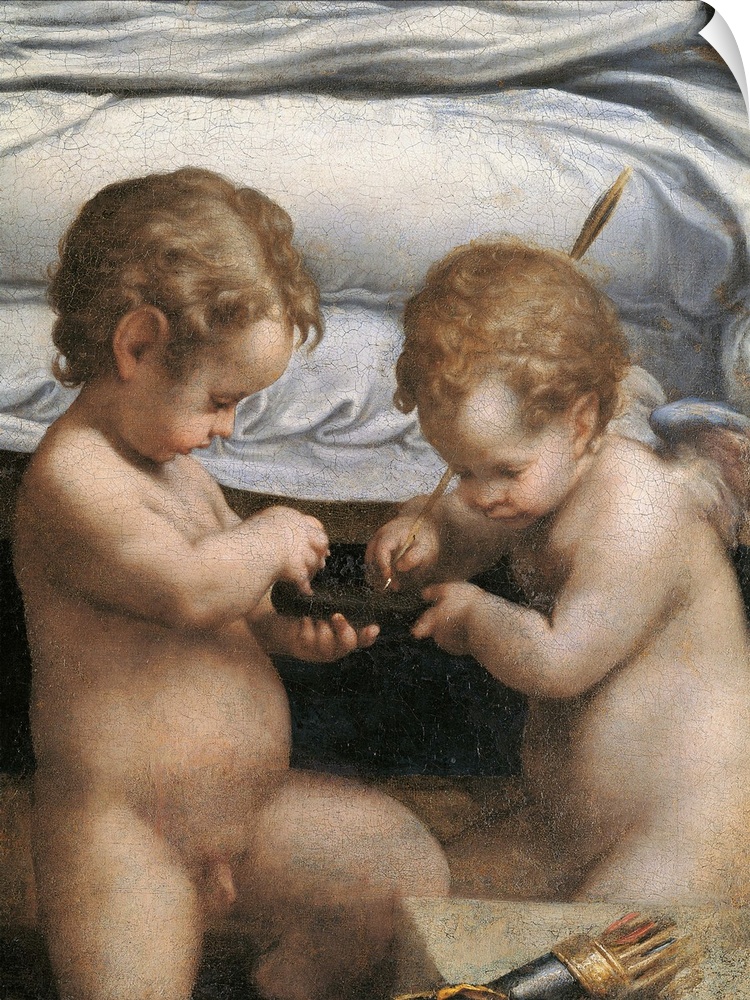 Jupiter and Dana, by Antonio Allegri known as Correggio, 1531 - 1532 about, 16th Century, oil on canvas, cm 161 x 193 - It...