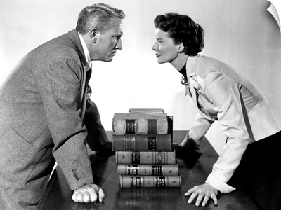 Katharine Hepburn and Spencer Tracy in Adam's Rib - Vintage Publicity Photo