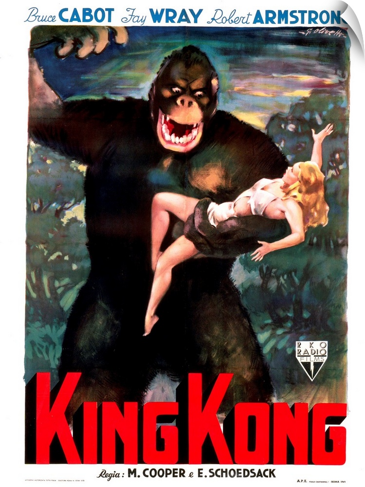 King Kong, Italian Poster Art, 1933.
