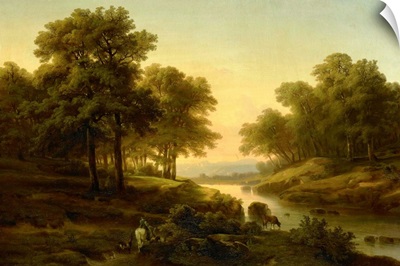 Landscape, 1830-45, Dutch painting, oil on canvas