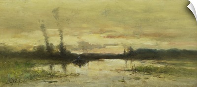 Landscape at Hilversum, 1880-1915, Dutch painting, oil on canvas