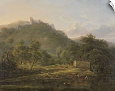 Landscape at the Sambre, 1826-28, Belgian, painting, oil on canvas