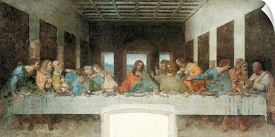 Last Supper, by Leonardo da Vinci, 1495-1497. Santa Maria delle Grazie, Milan, Italy