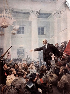 Lenin Proclaims Soviet Power, October 1917. 1947 by Vladimir Aleksandrovich Serov