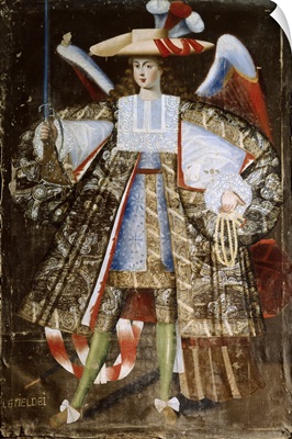 Letiel Dei. Angel Arcabucero, in Military Clothing with Sword. 17th c.