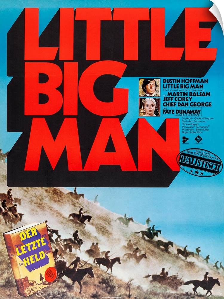 Little Big Man, Dustin Hoffman, Faye Dunaway On German Poster Art, 1970