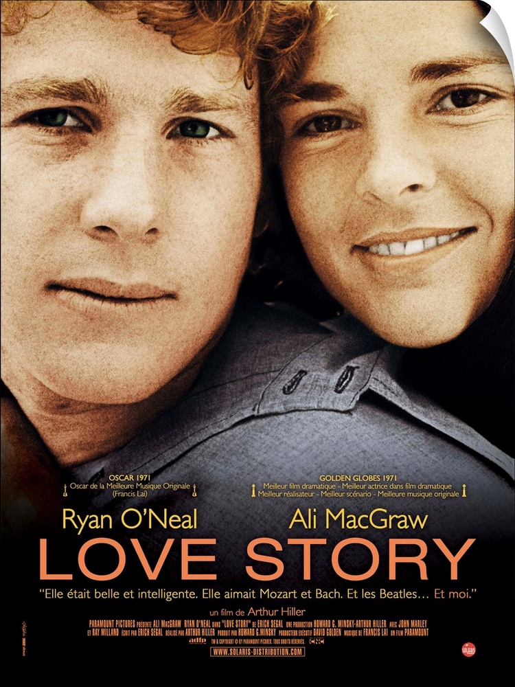 Love Story, From Left: Ryan O'Neal, Ali Macgraw On French Poster Art, 1970.
