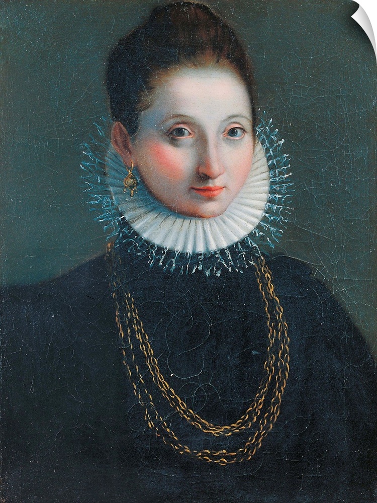 Portrait of a Woman (probably Lucrezia Borgia), by Anonymous artist, 1580 - 1599 about, 16th Century, oil on canvas, cm 56...
