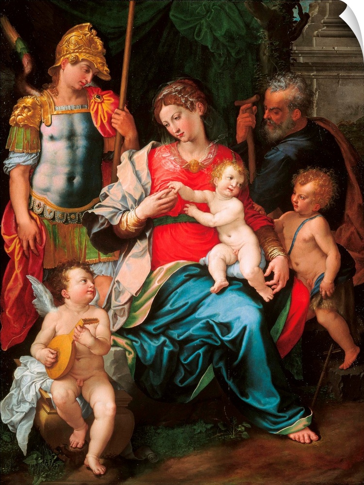 Madonna with Child and Sts Michael the Archangel, Joseph and Young St John, by Girolamo Siciolante known as Sermoneta, 154...