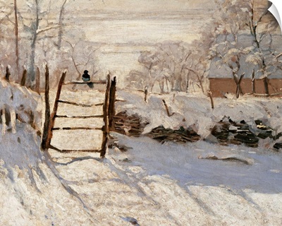 Magpie, By Claude Monet, 1868-1869. Musee D'Orsay, Paris, France. Detail