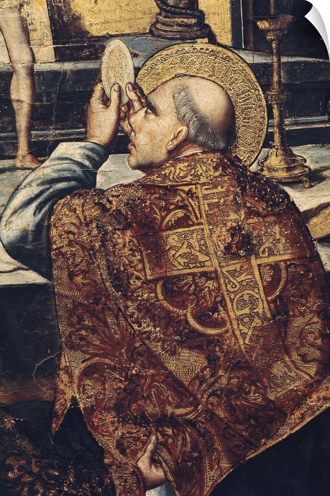 BERRUGUETE, Pedro (1450-1504). Mass of Saint Gregory. Detail. Renaissance art. Oil on wood. SPAIN. Burgos. Provincial Arch...