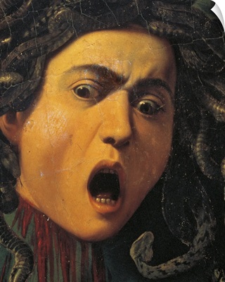 Medusa, by Caravaggio, c. 1596-1598. Uffizi Gallery, Florence, Italy. Detail