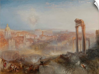 Modern Rome - Campo Vaccino, by Joseph Turner, 1835, English painting