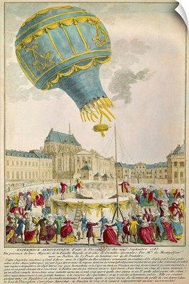 Montgolfier Brothers Hot-air Balloon Before the Royal Family at Versailles, 1783