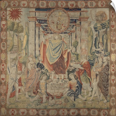 Month of April, allegorical tapestry by Benedetto da Milano, c. 1503-08