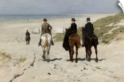 Morning Ride along the Beach, by Anton Mauve, 1876