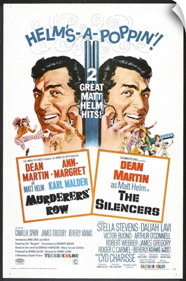 Murderer's Row/The Silencers - Vintage Movie Poster