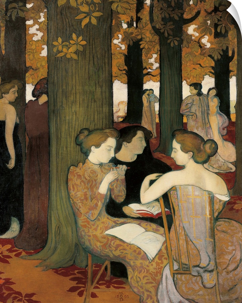 The Muses (or Sacred Wood), by Maurice Denis, 1893, 19th Century, oil on canvas, cm 171,5 x 137,5 - France, Ile de France,...