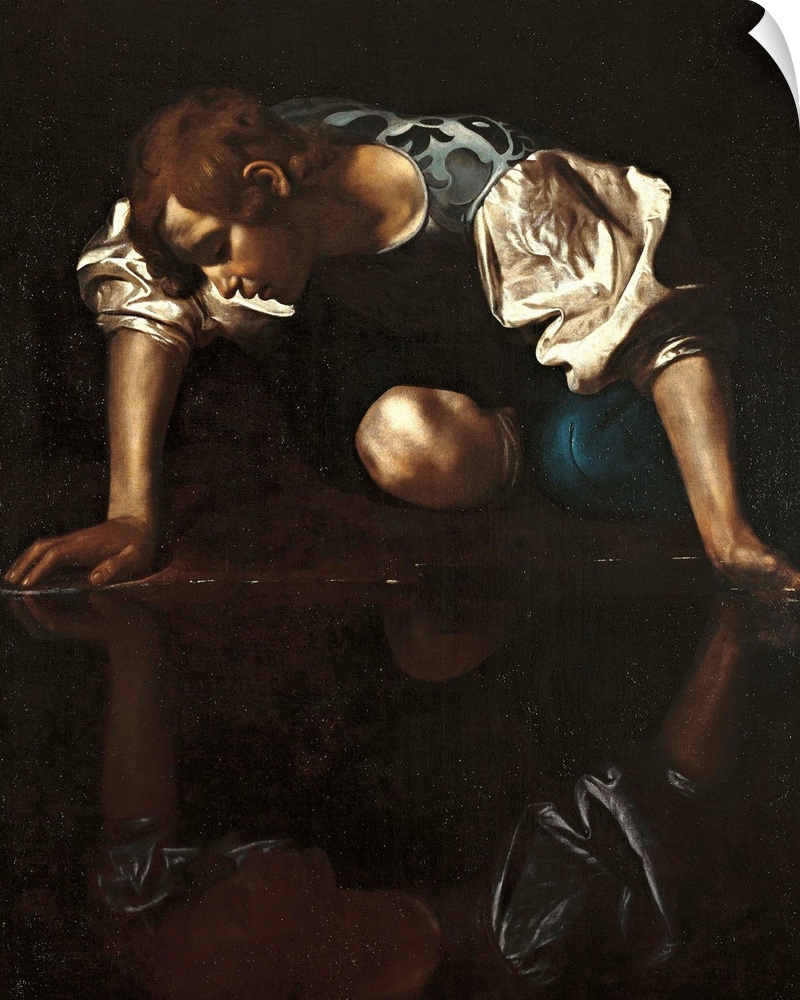 Narcissus, by Michelangelo Merisi known as Caravaggio, 1599 - 1600, 16th Century, oil on canvas, cm 118 x 99 - Italy, Lazi...
