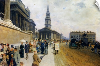 National Gallery and St Martin-in-the-Fields, London, c. 1878