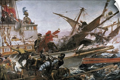 Naval Battle Of Lepanto. 1887. Juan Luna y Novicio